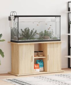 vidaXL Soporte de acuario madera ingeniería roble Sonoma 101x41x58 cm