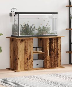 vidaXL Soporte para acuario madera ingeniería envejecida 101x41x58 cm