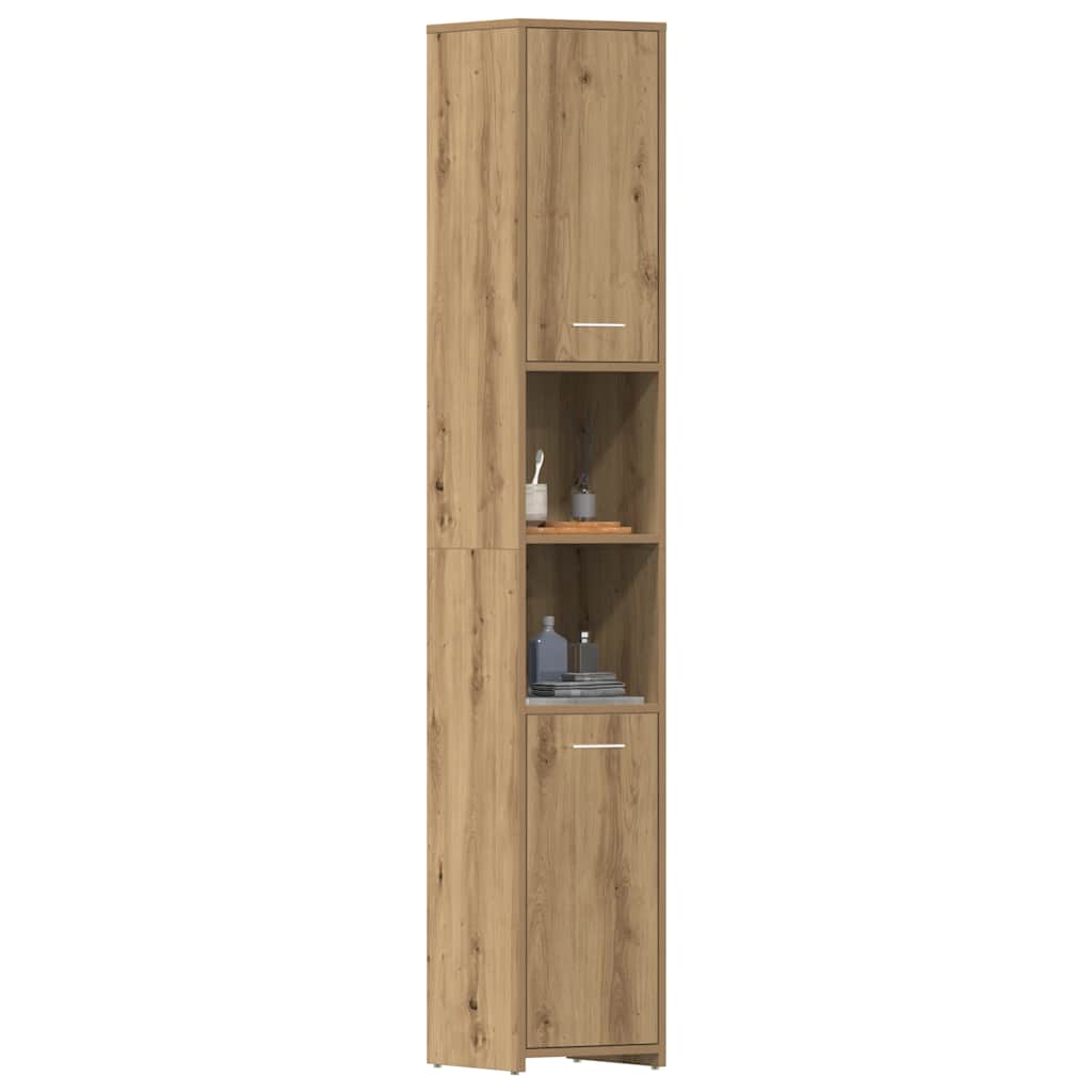 vidaXL Badschrank Artisan-Eiche 30x30x183,5 cm Holzwerkstoff