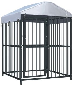 vidaXL Outdoor-Hundezwinger mit Überdachung 120x120x150 cm