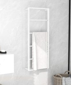 vidaXL Handtuchständer Weiß 45x10x115 cm Stahl