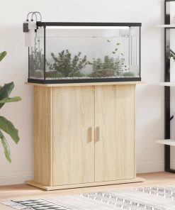 vidaXL Soporte para acuario madera ingeniería roble Sonoma 81x36x73 cm