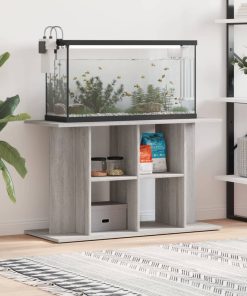 vidaXL Soporte para acuario madera ingeniería gris Sonoma 100x40x60 cm