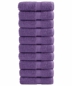 vidaXL Premium-Gästetücher SOLUND 10 Stk. Lila 30x50 cm 600 g/m²