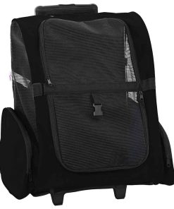 vidaXL Trolley für Haustiere 3-in-1 Schwarz 48x32x57 cm cm Oxford-Gewebe