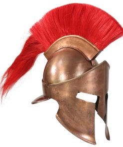 vidaXL Griechischer Krieger-Helm Antik Replik LARP Kupfern Stahl