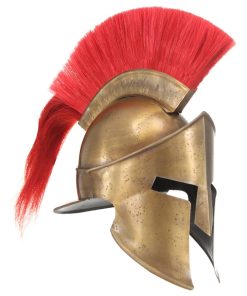 vidaXL Griechischer Krieger-Helm Antik Replik LARP Messing Stahl