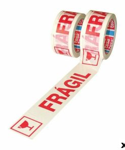 Nastro Adesivo TESA FRÁGIL Imballaggio Bianco 50 mm x 66 m (6 Unità)
