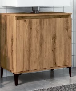 vidaXL Waschbeckenunterschrank Artisan-Eiche 58x33x60 cm Holzwerkstoff