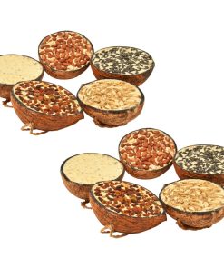 vidaXL Vogelfutter Gefüllte Kokosnusshälften 10 Stk. 290 g