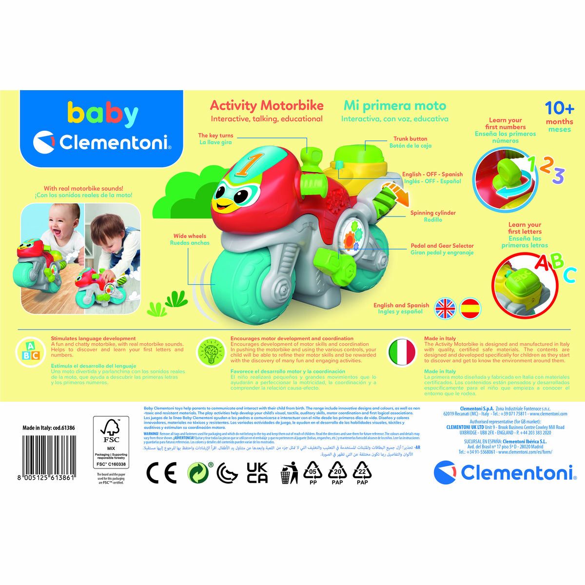 Moto a Spinta Clementoni Multicolore 30 x 21 x 13 cm - Image 3