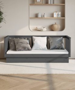 vidaXL Tagesbett Grau 75x190 cm Massivholz Kiefer