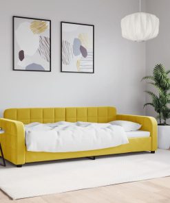 vidaXL Tagesbett Gelb 90x200 cm Samt