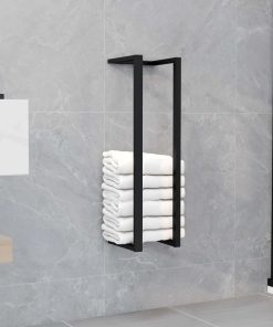 vidaXL Handtuchständer Schwarz 12,5x12,5x60 cm Eisen