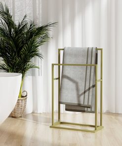 vidaXL Handtuchständer Gold 48x24x78,5 cm Eisen