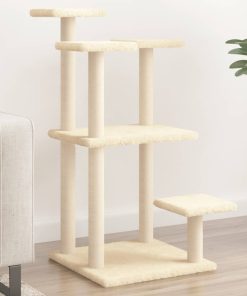 vidaXL Kratzbaum mit Liegeflächen Creme 98,5 cm