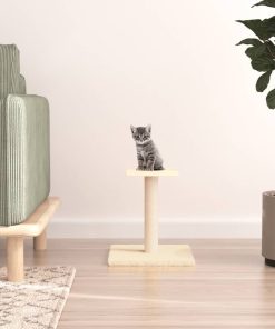 vidaXL Kratzbaum mit Plattform Creme 38 cm