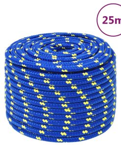vidaXL Cuerda de barco polipropileno azul 12 mm 25 m