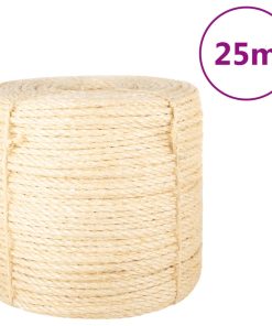 vidaXL Cuerda 100% sisal 6 mm 25 m