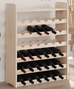 vidaXL Weinregal mit Oberplatte 67,5x25x87 cm Massivholz Kiefer