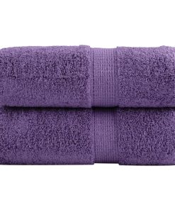 vidaXL Premium-Gästetücher SOLUND 2 Stk. Lila 30x50 cm 600 g/m²