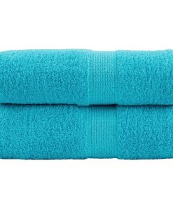 vidaXL Premium-Seiftücher SOLUND 2 Stk. Türkis 30x30 cm 600 g/m²