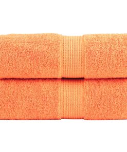 vidaXL Premium-Seiftücher SOLUND 2 Stk. Orange 30x30 cm 600 g/m²