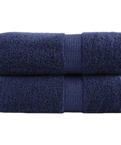 vidaXL Premium-Seiftücher SOLUND 2 Stk. Marineblau 30x30 cm 600 g/m²
