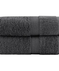 vidaXL Premium-Seiftücher SOLUND 2 Stk. Anthrazit 30x30 cm 600 g/m²