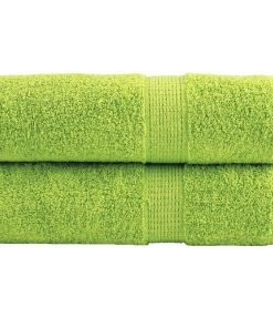 vidaXL Premium-Seiftücher SOLUND 2 Stk. Apfelgrün 30x30 cm 600 g/m²