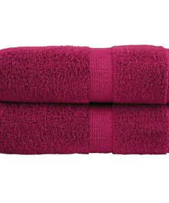 vidaXL Premium-Seiftücher SOLUND 2 Stk. Bordeaux 30x30 cm 600 g/m²