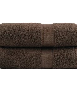 vidaXL Premium-Seiftücher SOLUND 2 Stk. Braun 30x30 cm 600 g/m²