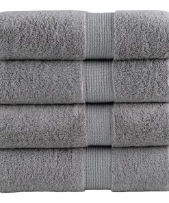 vidaXL Premium-Seiftücher SOLUND 4 Stk. Grau 30x30 cm 600 g/m²