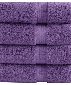 vidaXL Premium-Seiftücher SOLUND 4 Stk. Lila 30x30 cm 600 g/m²