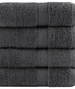 vidaXL Premium-Seiftücher SOLUND 4 Stk. Anthrazit 30x30 cm 600 g/m²