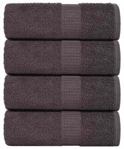 vidaXL Seiftücher 4 Stk. Anthrazit 30x30 cm 360 g/m² 100% Baumwolle