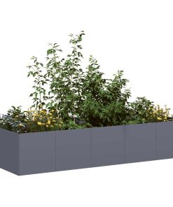 vidaXL Pflanzgefäß Anthrazit 200x80x40 cm Stahl