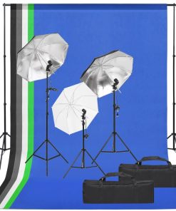 vidaXL Fotostudio-Set mit Beleuchtung und Hintergrund
