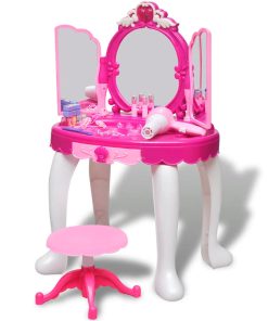 vidaXL Kinder-Schminktisch mit 3 Spiegeln und Licht/Ton