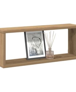 vidaXL Würfel-Wandregale 2 Stk. Artisan-Eiche 60x15x23 Holzwerkstoff