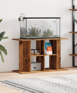 vidaXL Soporte para acuario madera ingeniería envejecida 100x40x60 cm