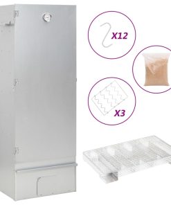 vidaXL Räucherofen mit Kaltrauchgenerator Verzinkter Stahl