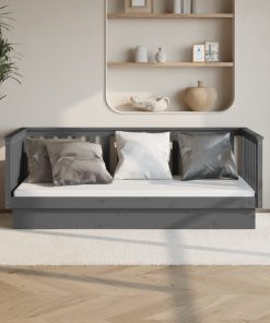 vidaXL Tagesbett Grau 100x200 cm Massivholz Kiefer