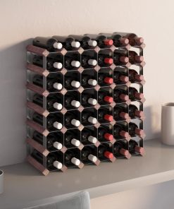 vidaXL Weinregal für 42 Flaschen Braun Massivholz Kiefer