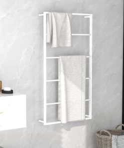 vidaXL Handtuchständer Weiß 60x10x116 cm Stahl