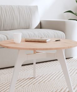 vidaXL Tablero redondo de madera maciza de haya Ø70x1,5 cm