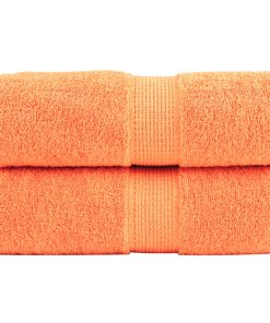 vidaXL Premium-Gästetücher SOLUND 2 Stk. Orange 30x50 cm 600 g/m²