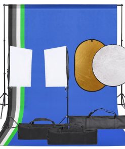 vidaXL Fotostudio-Set mit Beleuchtung, Hintergrund und Reflektor