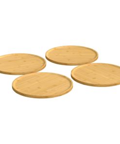 vidaXL Pizzateller 4 Stk. Ø32x1,5 cm Bambus
