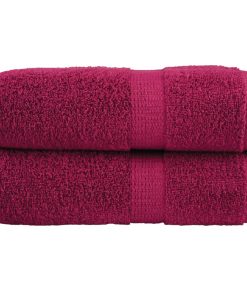 vidaXL Premium-Gästetücher SOLUND 2 Stk. Bordeaux 30x50 cm 600 g/m²
